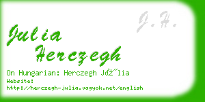 julia herczegh business card